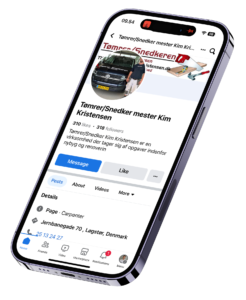 Facebook-side for Tømrer Snedker mester Kim Kristensen